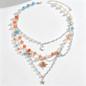 Coastal Sunrise Star Layered Charm Necklace