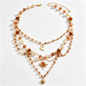 Desert Sun Crystal Layered Charm Necklace