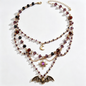 Midnight Bat Celestial Crystal Layered Charm Necklace